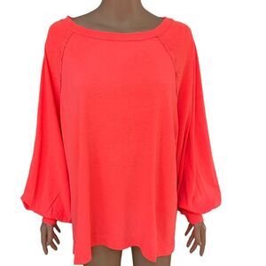 Free People Shes Everything oversized top in hot watermelon size S NWT